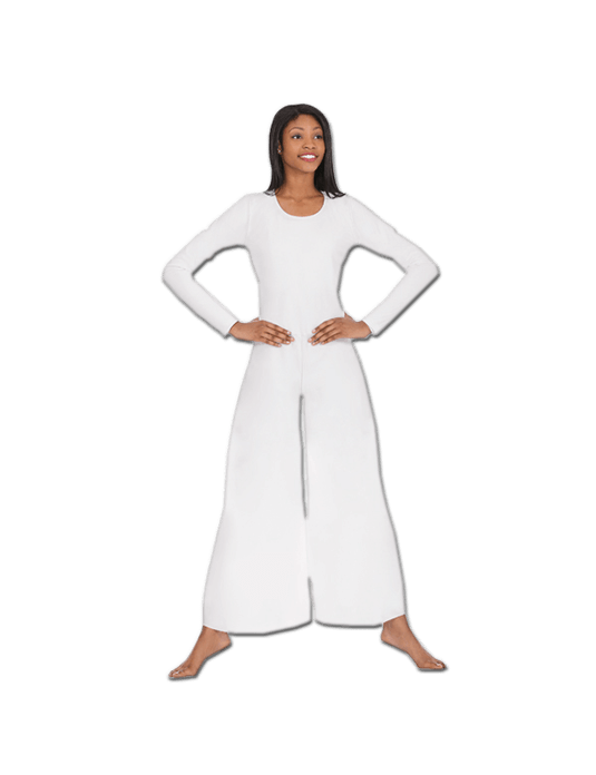 Womens Simplicity Polyester Long Sleeve Jumpsuit